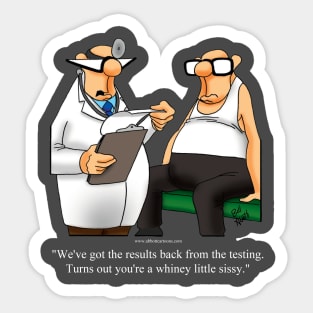 Funny Spectickles Healthy Eating Doctor Cartoon Humor Sticker